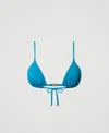 Twinset Haut De Maillot De Bain Triangle Avec Oval T In Blue