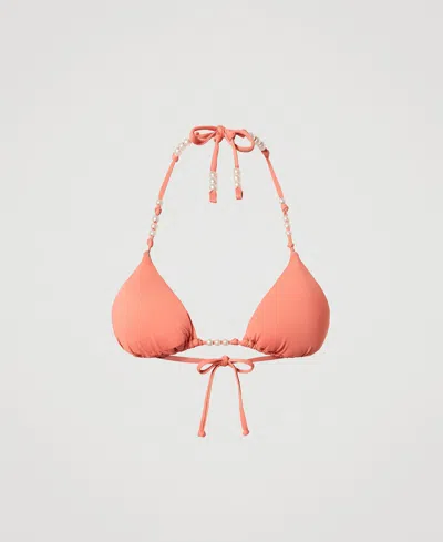 Twinset Haut De Maillot De Bain Triangle Avec Perles