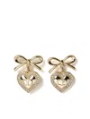 Twinset Heart Oval T Earrings In Gold