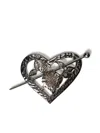 Twinset Heart-shaped Brooch In Grey