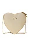 Twinset Heart-shaped Chain Mini Bag In Neutral