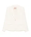 Twinset Single-breasted Blazer With Heart Pattern In White