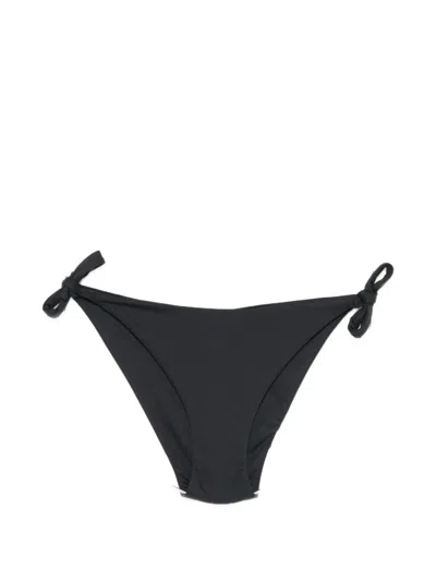 Twinset Heart-plaque Side-tie Bikini Bottoms In Black