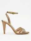 Twinset Heeled Sandals  Woman Color Gold In Neutral