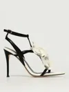 Twinset Sandal With Floral Application In Black