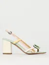 Twinset Heeled Sandals  Woman Color Mint In Green