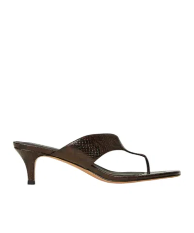 Twinset Herringbone High Heel Sandals In Black
