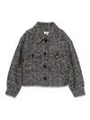 Twinset Herringbone-pattern Jacket In Black