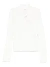 Twinset High-neck Logo-plaque Sweater In White