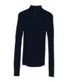 Twinset High-neck Ribbed Sweater In Blue
