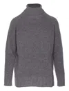 Twinset Twin-set High Neck Relaxed-fit Sweater With Ribbed Detailing