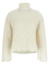 Twinset High Neck Sweater In Neutral