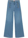 Twinset High-rise Flared Jeans In Blue