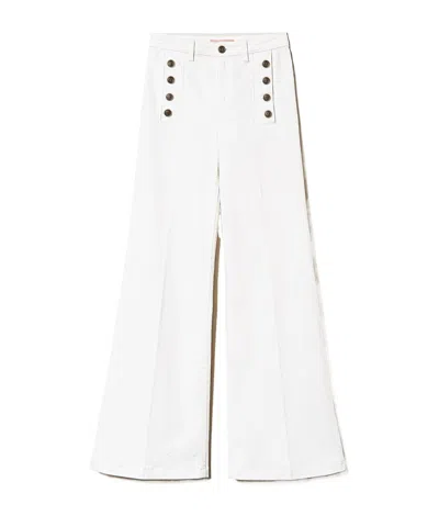 Twinset High-rise Flared Jeans In White