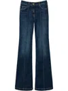 Twinset Logo-engraved Buttons Jeans In Blue