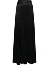 Twinset High-waist Satin Maxi Skirt In 黑色