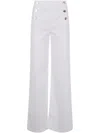 Twinset Twin-set Wide Leg Jeans In White
