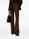 Twinset High-waisted Flared Trousers In Brown