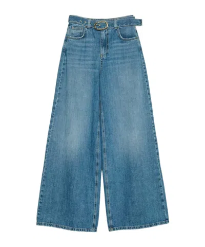 Twinset High-waisted Jeans In Blue