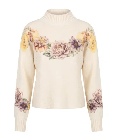 Twinset High-neck Knit Sweater In Neutral