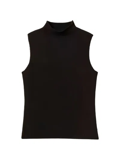 Twinset High-neck Sleeveless Top In Black