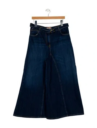 Pre-owned Twinset High-rise Wide Leg Jeans In Blue