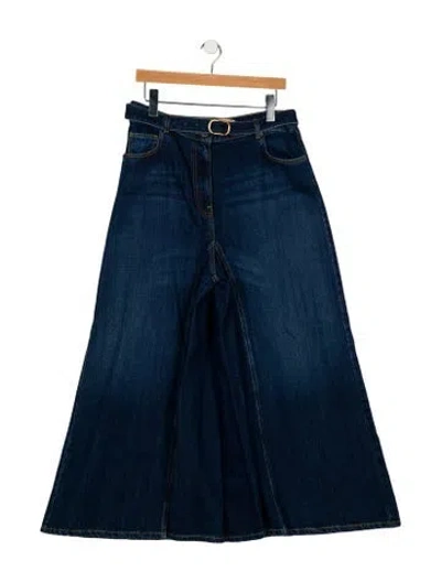 Pre-owned Twinset High-rise Wide Leg Jeans W/ Tags In Blue