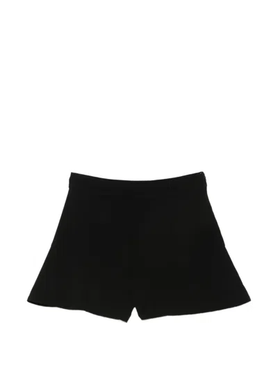 Twinset High-waisted Shorts In Black