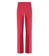 Twinset Holly Berry Knitted Wide Leg Trousers In Red