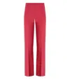 Twinset Holly Berry Knitted Wide Leg Trousers In Pink