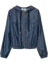 Twinset Jeansjacke Mit Kapuze In Blau