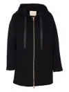 Twinset Hooded Jacket In Black