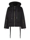 Twinset Hooded Zip-fastening Jacket In Black