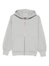 Twinset Hooded Zip-up Top In Gray