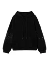 Twinset Hoodie With Macramé In Black