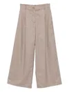 Twinset Houndstooth-pattern Pleated Trousers In Brown