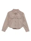 Twinset Houndstooth-pattern Shirt In Brown