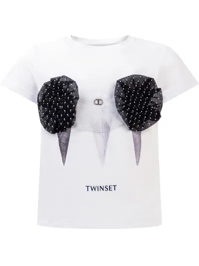 Twinset Kids' Ice Cream-print Cotton T-shirt In St.ice Cream