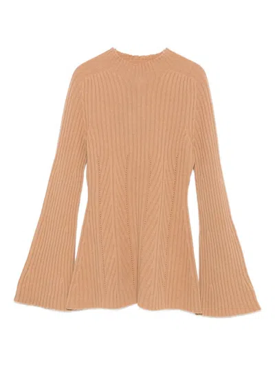 Twinset Twin-set Iced Coffee Wool Cashmere Sweater In Brown