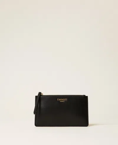Twinset Pochette Porte-documents Avec Logo In Black