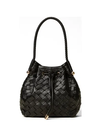 Twinset Interwoven Bucket Bag In Black