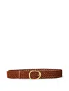 Twinset Interwoven-design Belt In Brown