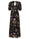 Twinset Floral-print Satin Maxi Dress In Multicolour