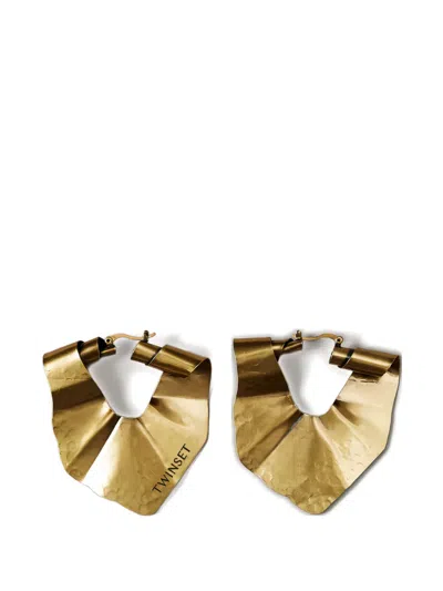 Twinset Irregular Hoop Earrings In Gold