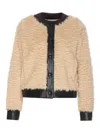 Twinset Faux-fur Jacket In Beis