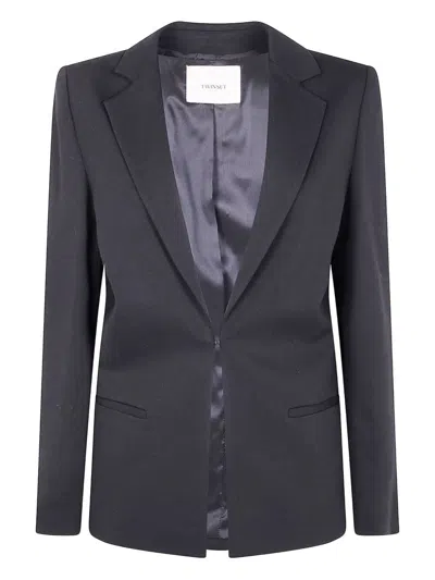 TWINSET JACKET,252TP2601 00006 BLACK