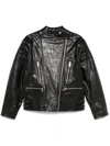 Twinset Twin-set Leather-like Biker Jacket In Black