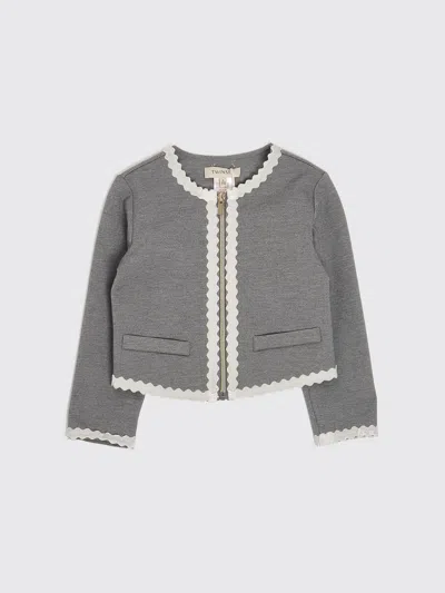 Twinset Jacket Kids Color Grey In Gray