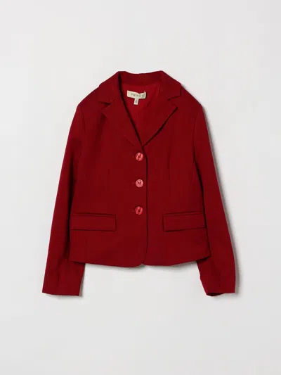 Twinset Jacket Kids Color Red In Burgundy