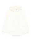 Twinset Twin-set Hooded White Polyamide Jacket In Neutral